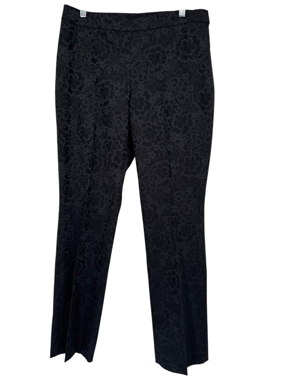 Sigrid Olsen Women’s Floral-Patterned Black Straight-Leg Pants Size 10 new $138
